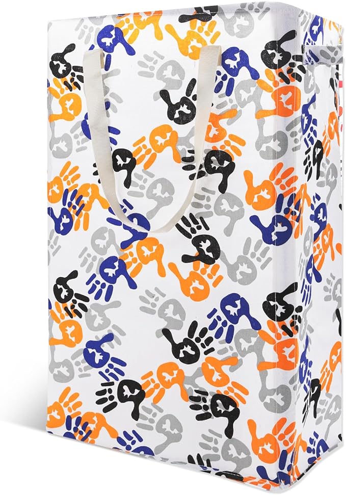 Odonata Slim Laundry Hamper Handles Collapsible Laundry Basket Thin Dirty