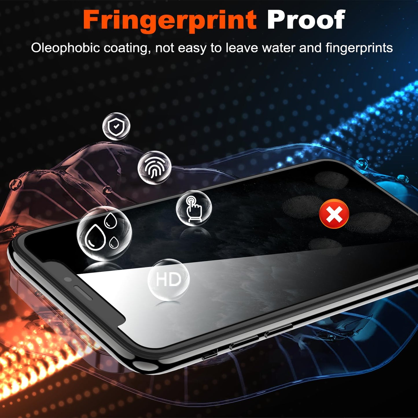 [2 Pack] Privacy Screen Protector for iPhone 11/XR, YMHML Tempered Glass Anti-Spy Bubble Free Case Friendly Easy Installation Film for iPhone 11/XR 6.1 Inch