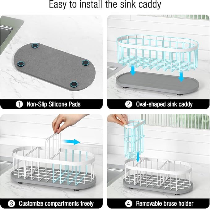 Kitchen Sink Caddy Organizer, Sponge Holder