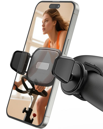 OQTIQ Phone Holder for Peloton Bike, Exercise Bike 360° Rotatable Handlebar Phone Mount with Adjustable Silicone Strap for Stroller, Shopping Cart, Gym – Fit for 4.7"-6.9" Smartphones