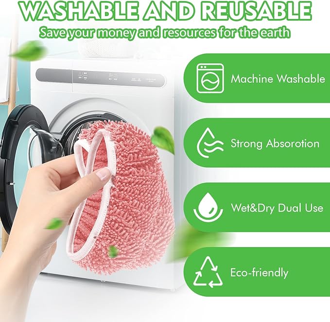 Reusable Microfiber Mop Pads Compatible