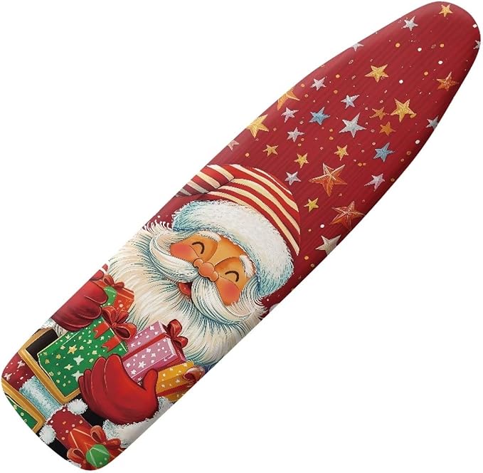 ZDCUSTOM 13"x52" Ironing Board Cover, Santa Claus Merry Christmas Decorative