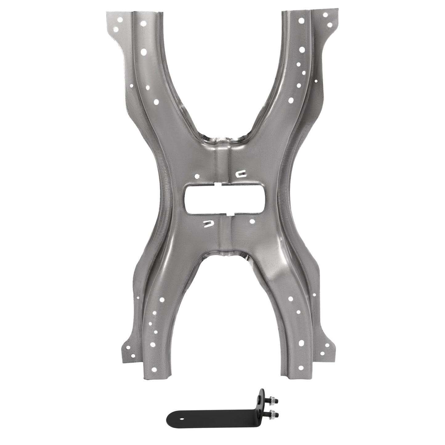 ALMULOO Spare Tire Frame Crossmember Compatible with 1999-2004 Ford F-250 F-350 Steel Spare Tire Carrier Support, Raw Finish