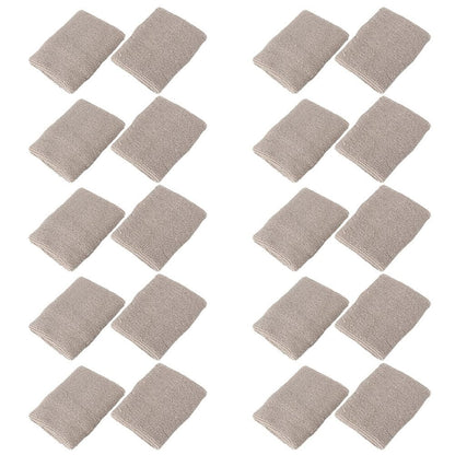 Mallofusa 10 Pack Colorful Sports Basketball Football Absorbent Wristband Party Outdoor Activity (Gray) Standard
