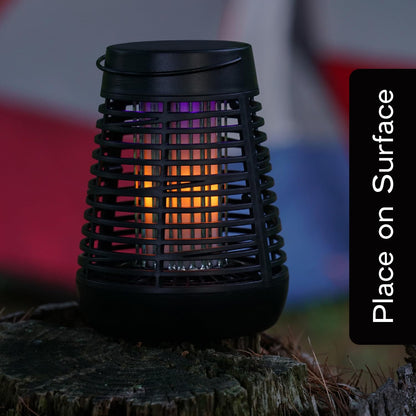 PIC Portable Solar Insect Killer Torch (FLPT), Bug Zapper and Flame Accent Light, Kills Bugs on Contact