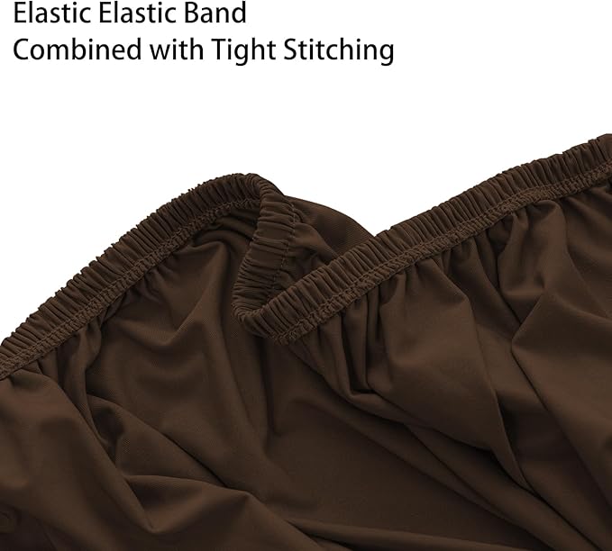 Super Stretch Ottoman Cover- Soft Form Fit Ottoman Cover Rectangular Ottoman