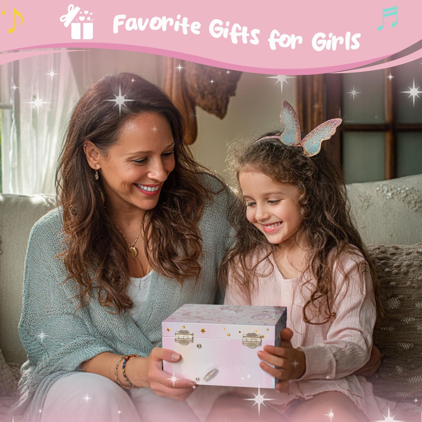ProCase Unicorn Jewelry Box for Girls, Kids Musical Jewelry Boxes with Spinning Unicorn Doll, Birthday Gifts for Little Girls Children Toddler Ages 3 4 5 6 7 8 -Unicorn (Box Only)