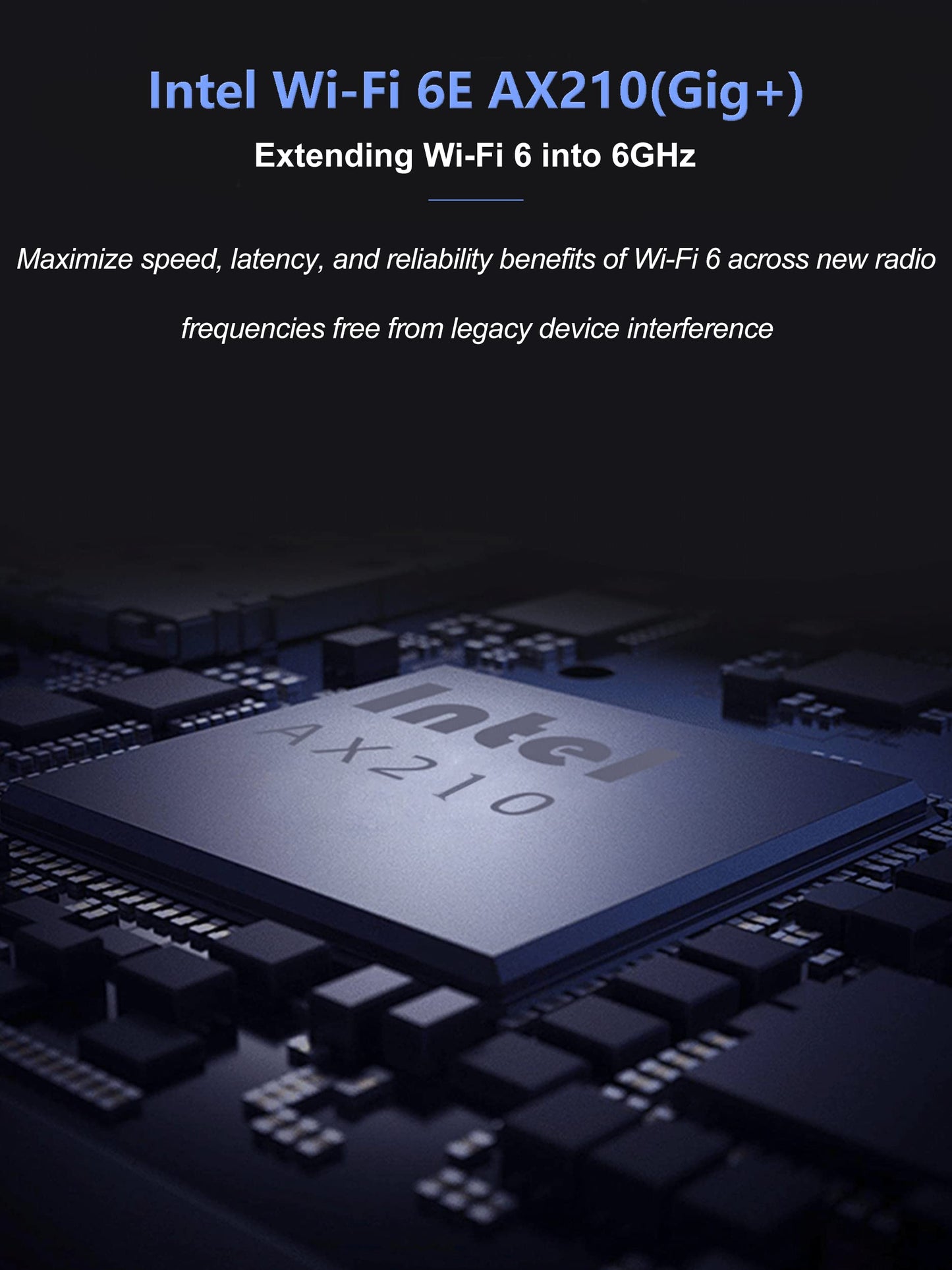WiFi Card 5400Mbps 6E Wireless WiFi Bluetooth 5.3 PCIe Network Card, Intel WiFi 6E AX210 Chip, 6GHz/5GHz/2.4GHz PCI Express Bluetooth WiFi 6 Card for Desktop/PC Windows 11/10(64Bit)