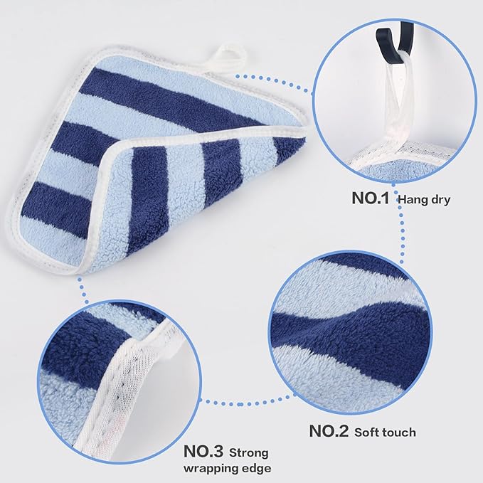 SINLAND Microfiber Facial Cloths Fast Drying Washcloth 8inch x 8inch Absorbent