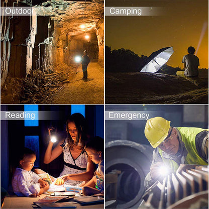 Torch USB Rechargeable Including 18650 Battery - LED Torch Tactical Super Bright Powerful Magnetic COB Work Torches Flashlight for Camping,Hiking,Fishing …