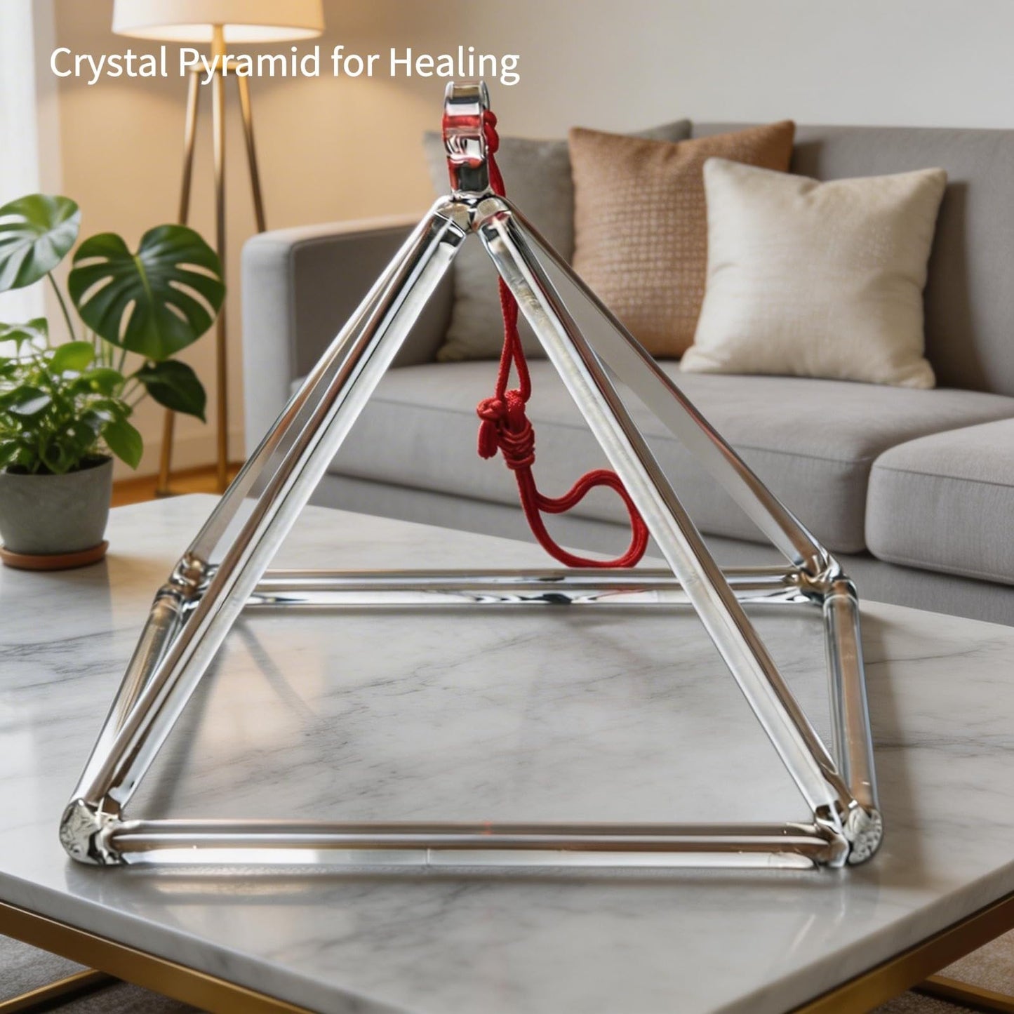 Sound Healing Quartz Clear Crystal Singing Pyramid 4 inch -Healing Musical Instrument