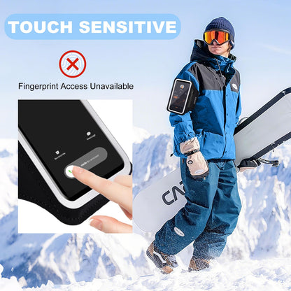 Running Armband with Earphone Pouch & Card Slot, Running Phone Holder for iPhone 17 16 15 14 Pro Max Plus Galaxy S25 S24 S23 Ultra, Up to 6.8" Phones