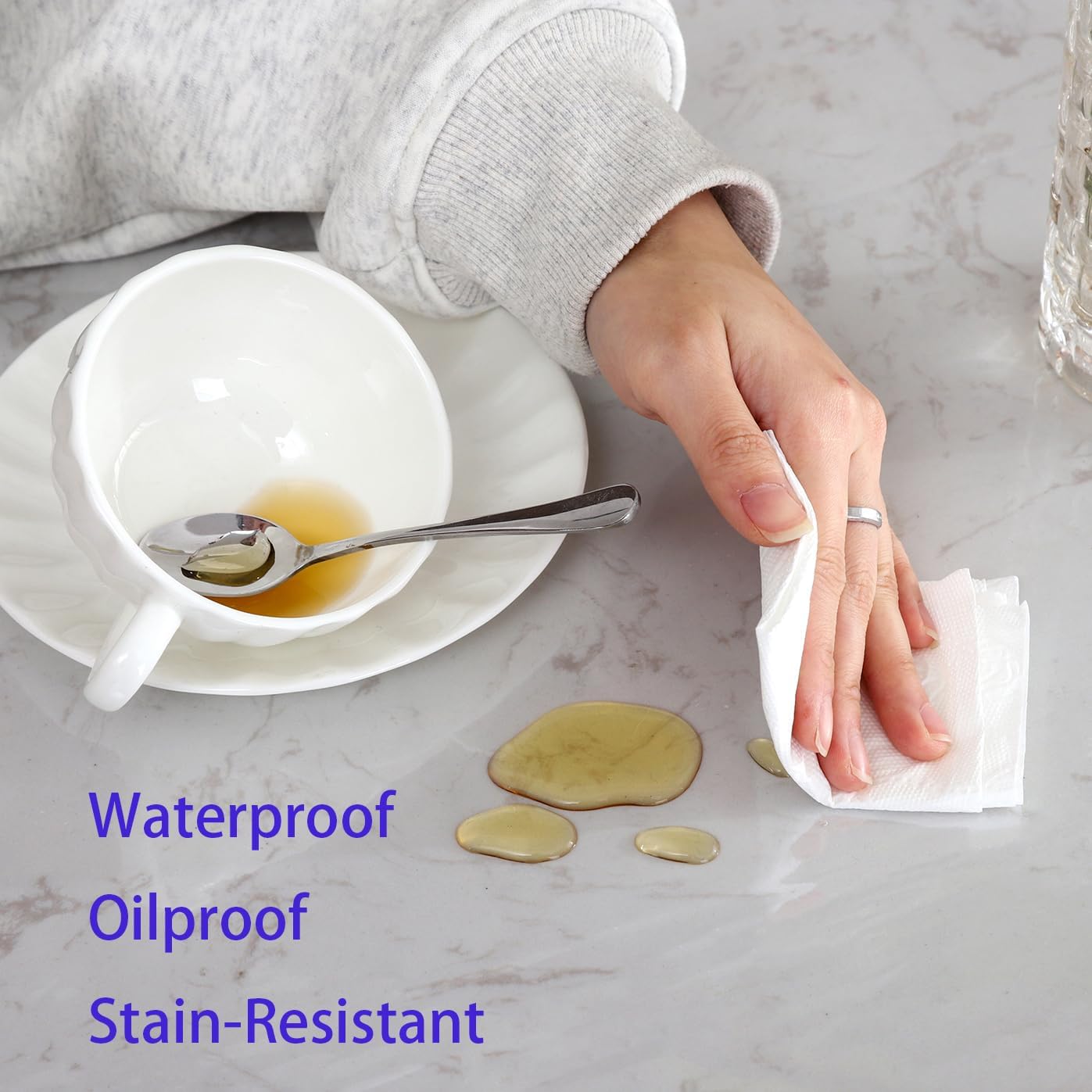 Walrus Clear Vinyl Tablecloth Protector Waterproof/Oil-Proof Plastic Rectangle Transparent Sheet Table Cover 54X84 Inch