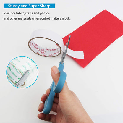 KUONIIY Scissors 8 Inch Soft Comfort-Grip Handles Sharp Blades, Set of 3