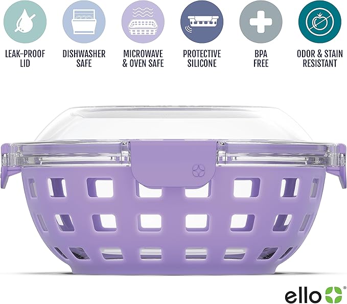 Ello Duraglass Meal Prep Container- Glass Food Storage Container