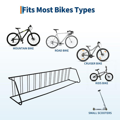 ActiveTrail Commercial Grid Bike Rack - Heavy Duty Outdoor Bicycle Rack Stand, Freestanding Metal Floor Bike Stand for Garage, School, Outdoor Parking, Bike Shop (Single & Double Sided)