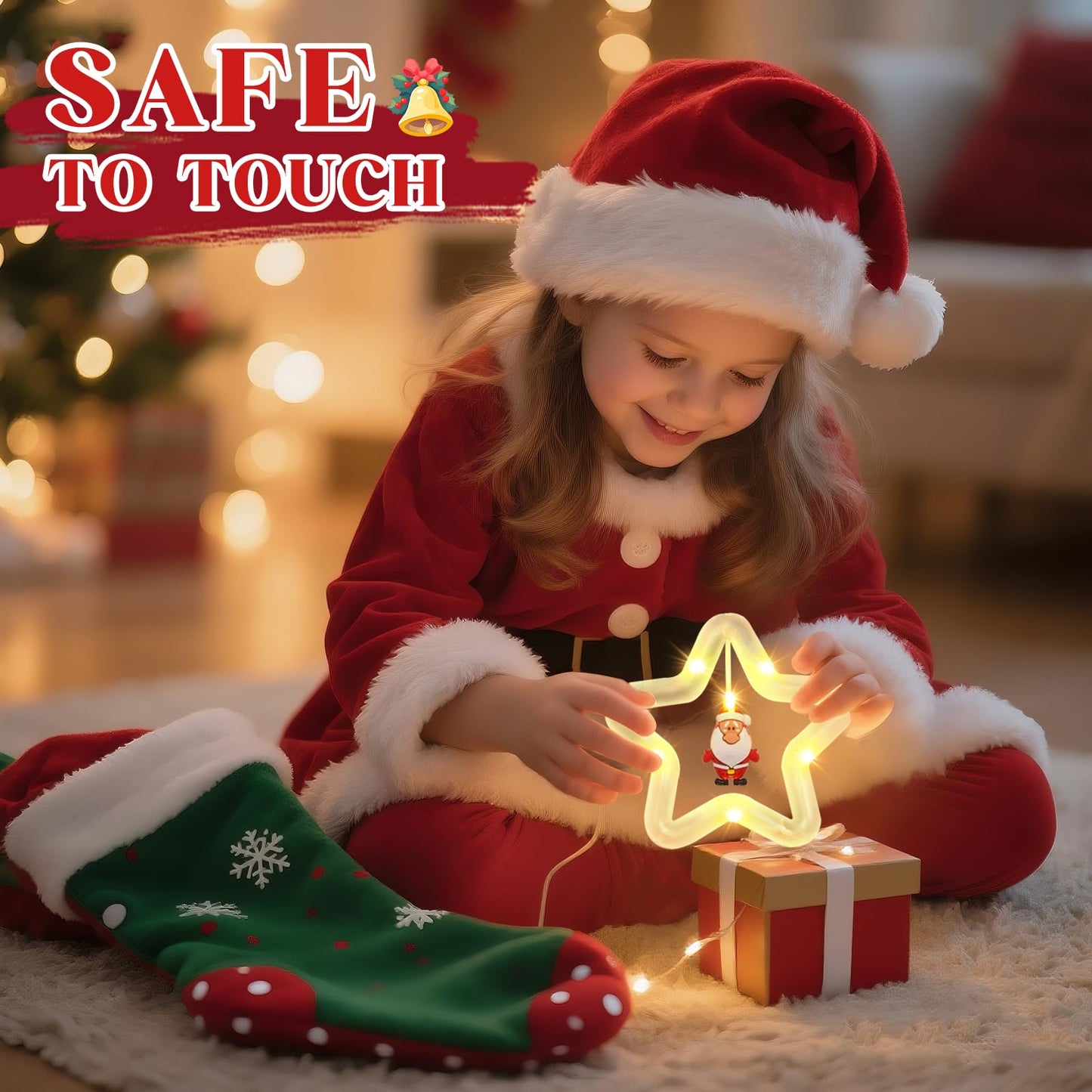 BomKra Christmas Star Curtain Lights, Christmas Window Lights Decor with Remote,8 Lighting Modes, IP65 Waterproof, 10 Hooks Christmas Decorations Indoor Outdoor for Bedroom Party Wall Door Window