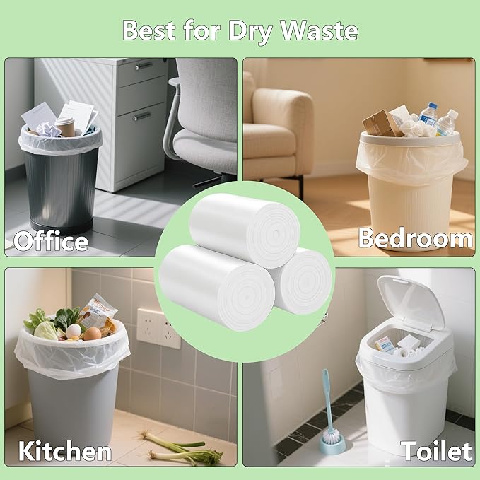 TECHSHARE Small Garbage Bags 4 Gallon