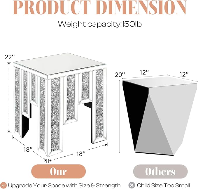 Crushed Diamond Side Table