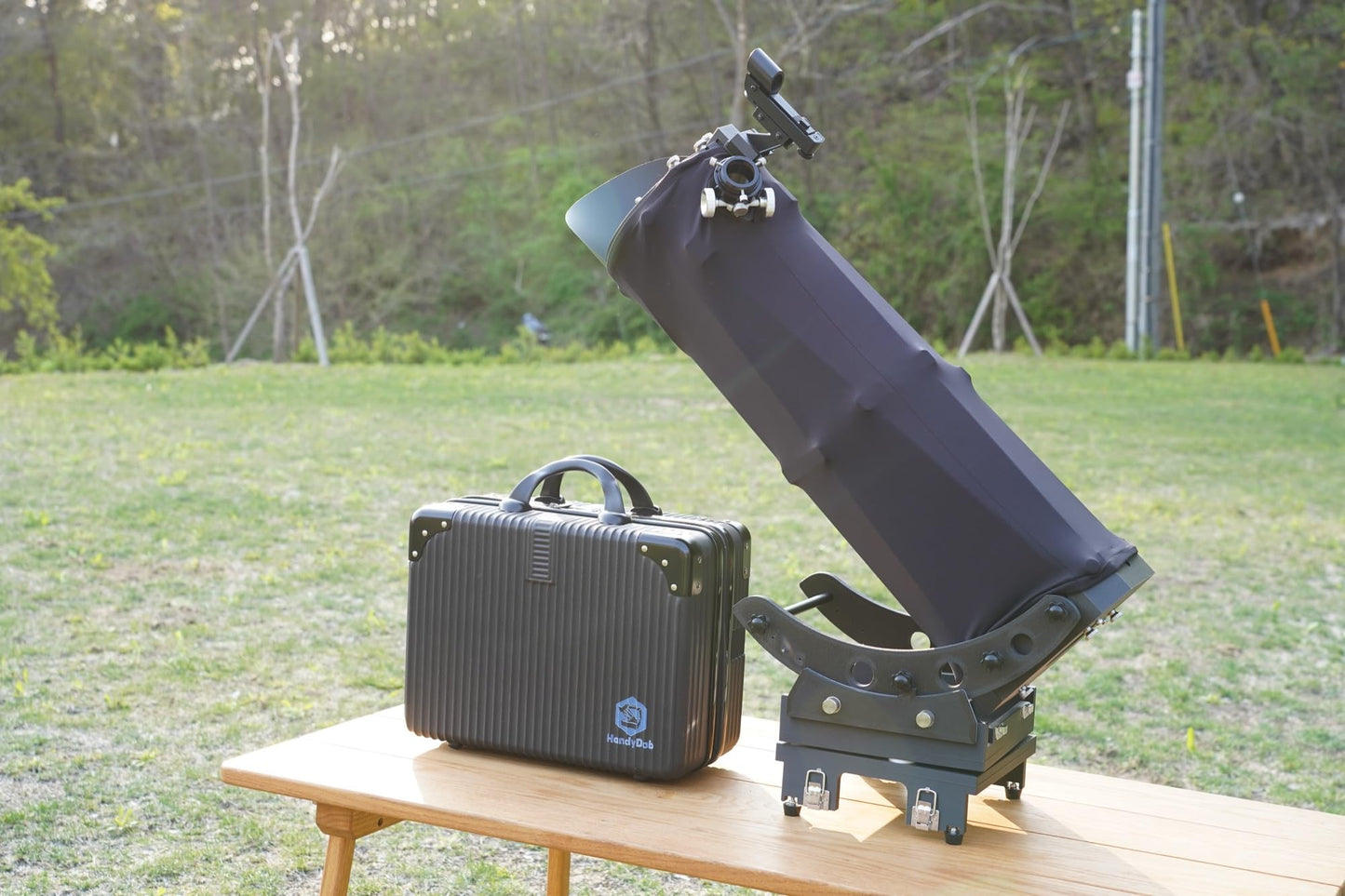 HandyDob6 6-Inch Ultra Light Portable Dobsonian with Light Shroud and Smartphone Mount – Compact Travel Telescope