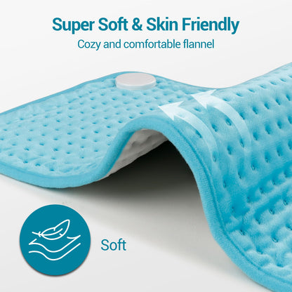 Comfytemp Heating Pad for Back Pain & Cramps Relief, FSA Eligible Electric Large Heat Pad, 2H Auto Off, Christmas Gifts for Women Men Mom Dad, HSA Moist Neck Shoulder Heated Pad, Washable, 12"x24"