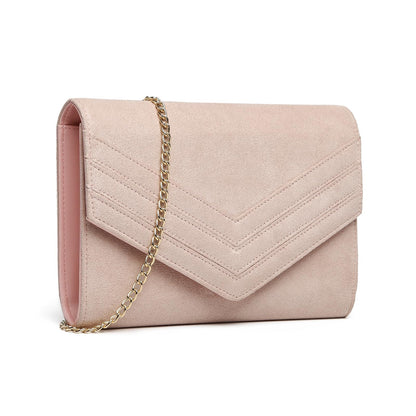 Miss Lulu Women's Clutch Evening Bag, Wedding Handbag with Detachable Chain Strap, Shoulder & Crossbody Option