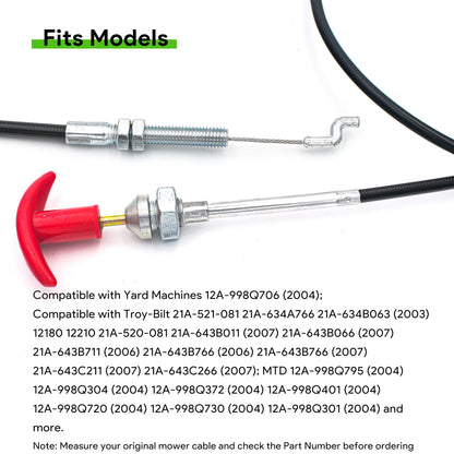 GEARLINTON 946-04058 Reverse Clutch Cable for Troy Bilt Bronco Tiller Lawn Mowers, Compatible with MTD Self Propelled Mowers, Replaces OEM# 746-04058 GW-1916719