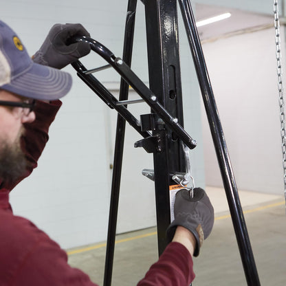 Strongway Adjustable Gantry Crane, 4000-Lb. Capacity, 8.2ft.–12.14ft. Lift