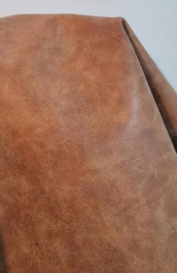 NAT Leathers, Blonde Light Tan Distress Crazy Horse Soft Faux Vegan Leather PU