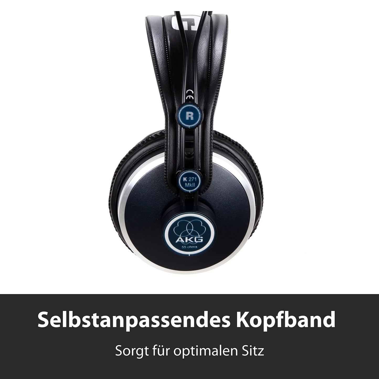 AKG Pro Audio K271 MKII Over-Ear, Closed-Back, Professional Studio Headphones, Black (2470X00190)