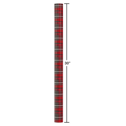 American Greetings Jumbo Reversible Wrapping Paper Roll for Christmas, Red and Black Holiday Gift Wrap (175 sq. ft., 1 Extra Large Roll-30 in. x 70 ft.) Polka Dots and Plaid