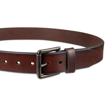Dockers Men's Casual Leather Belt - 100% Soft Top Grain Genuine Leather Strap with Classic Prong Buckle ,Brown,40