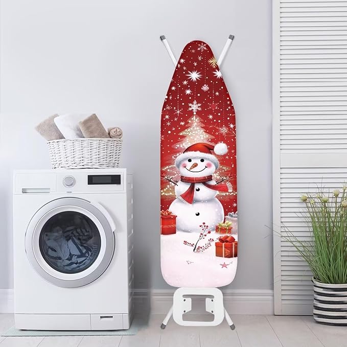 Snowman 15x54 Ironing Board Cover and Pad Elastic Edge Applicable Standard Size