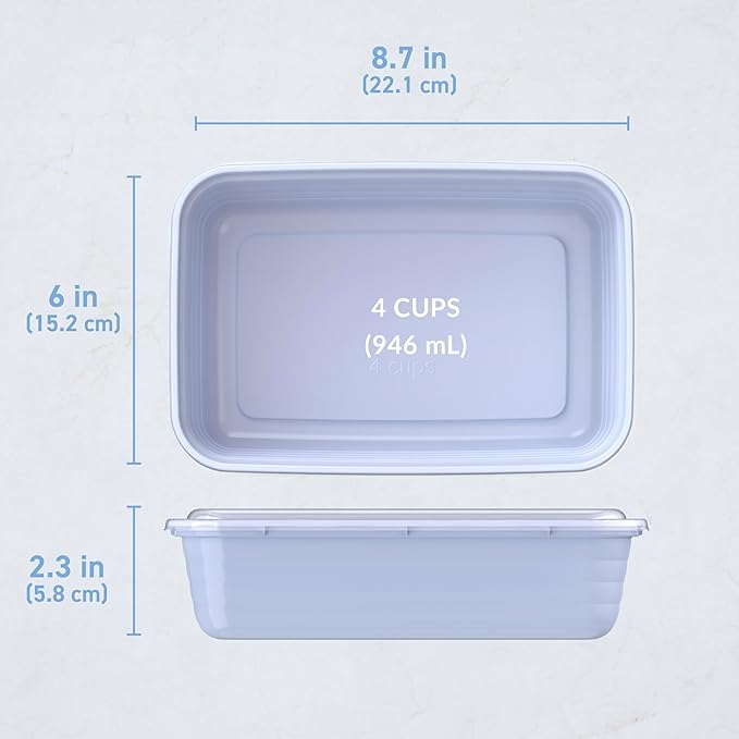 Bentgo Prep - 20-Piece 1-Compartment Reusable Meal Prep Containers