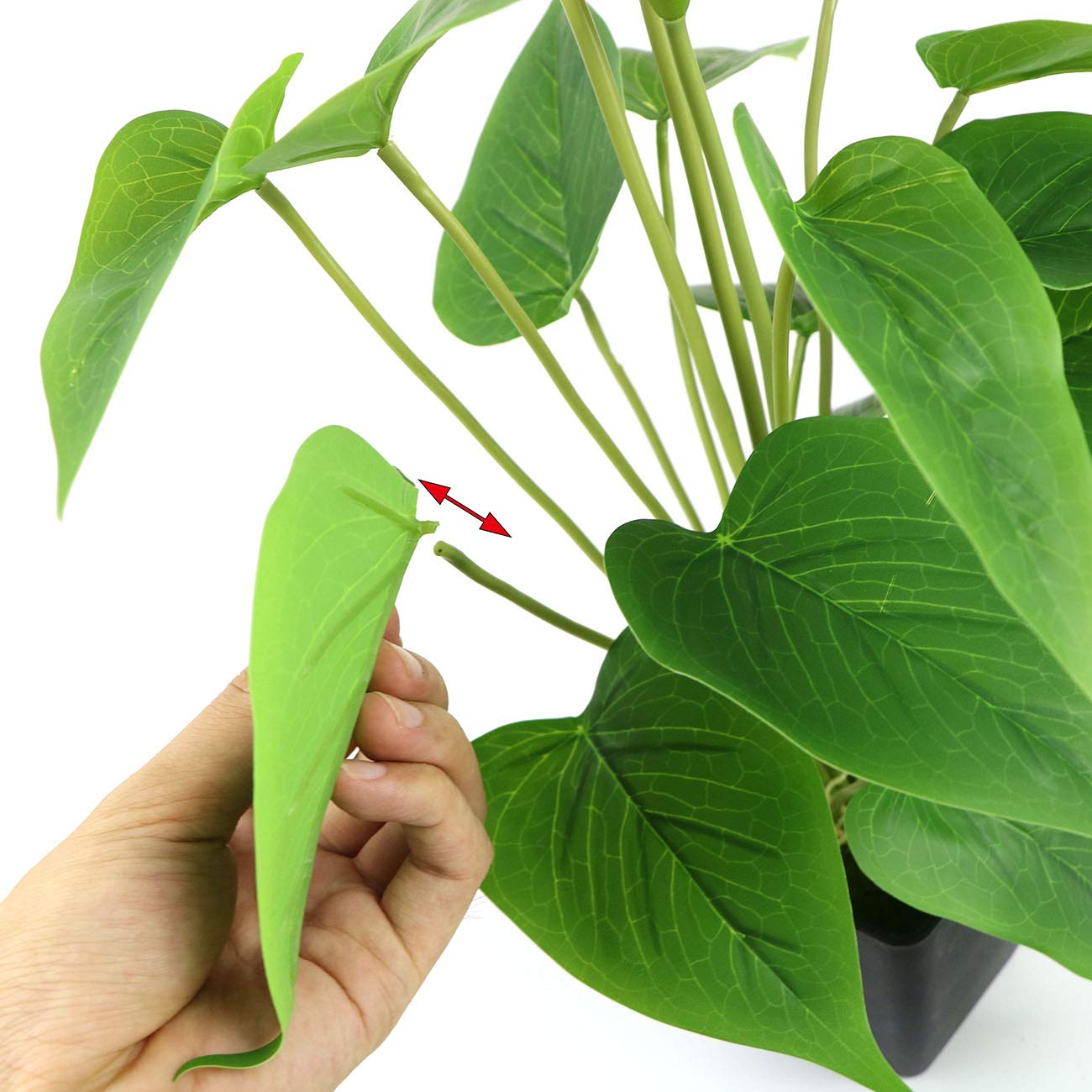 Beebel Artificial Flower Plants Calla Lily Faux Small Potted Plant with Black Pot Fake Bonsai Flower for Home, Office, Indoor and Outdoor Occasions Decor (Orange Fake Flower)