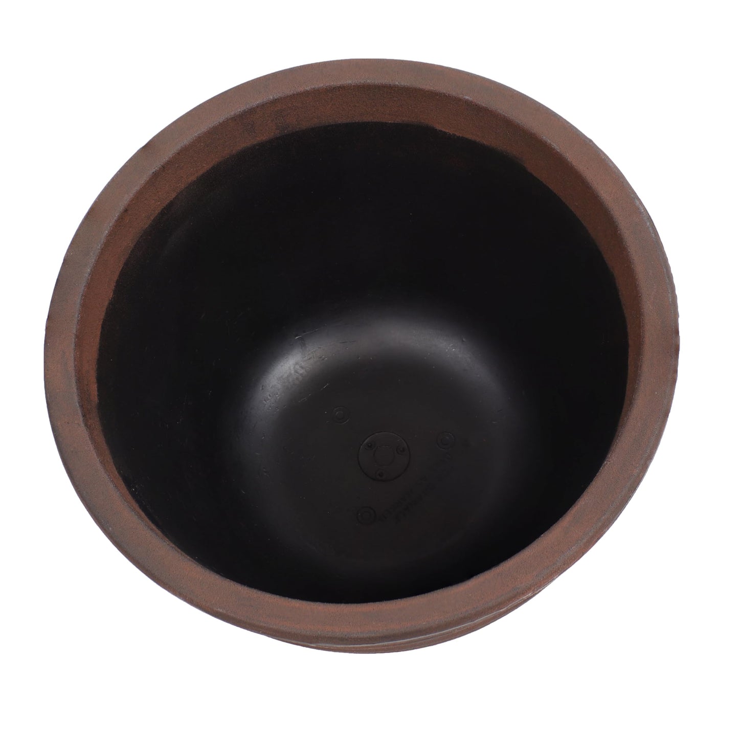 Sunnydaze Ribbed 16" Outdoor Plant Pot - Polyresin Double-Walled Planter for Indoor or Outdoor Use - Rust - Set of 4