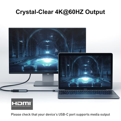 BENFEI USB C to HDMI Adapter 4K@60Hz Thunderbolt 3 to HDMI Adapter for MacBook Pro 2019/2018/2017, MacBook Air/iPad Pro 2018, Samsung Galaxy S10/S9[Aluminum alloy shell & nylon cable]