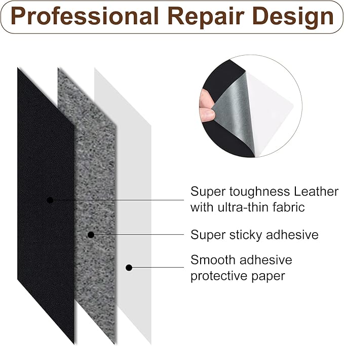 Numola Leather Repair Patch 3×4 inch Self-Adhesive Leather Repair Tape