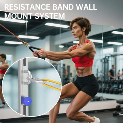 Resistance Bands Wall Anchor Exercise Equipment Platform Base 2 PCS (Length 40"), Adjustable Wall-Mounted Anchor Multi-Purpose Fitness System for Complete Full Body Strength Training