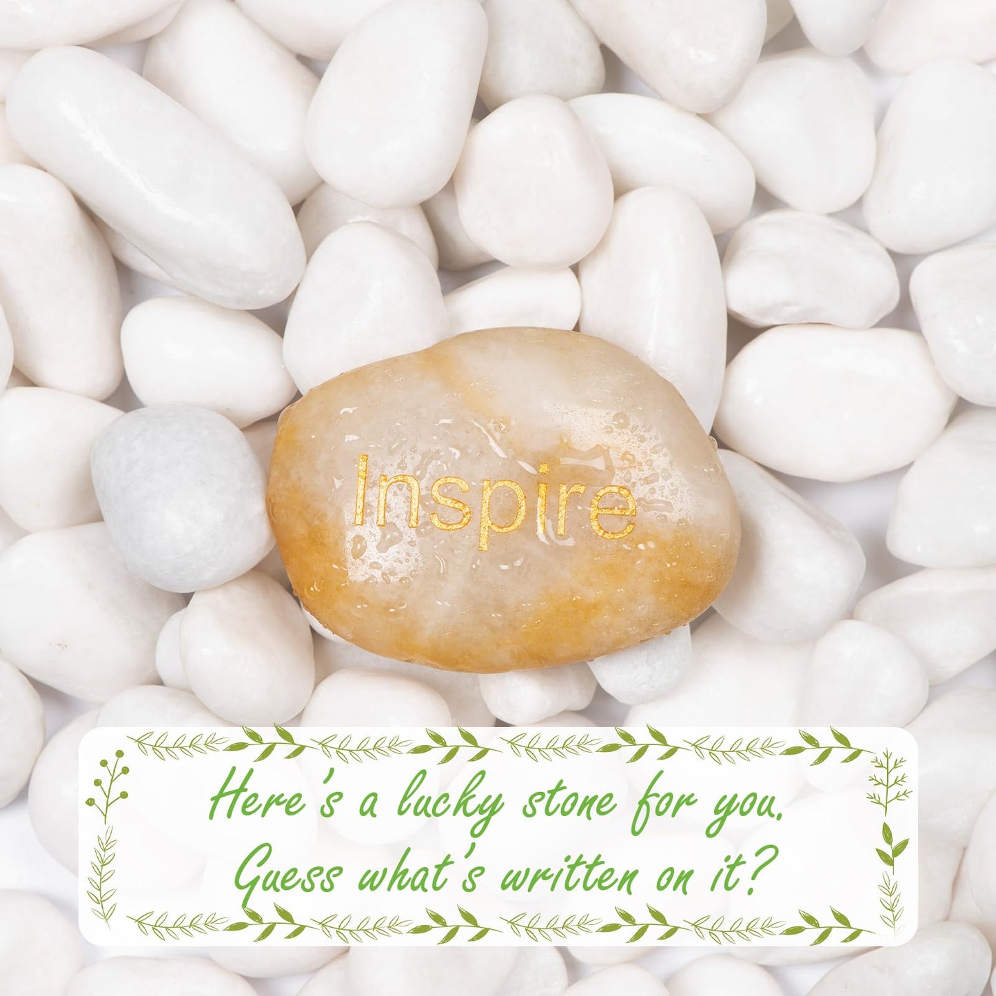 Ausluru 11lbs White Natural River Rocks, Polished Pebbles for Plants Garden, 1-2 inch Decorative White Stones, Ideal for Fish Tank, Vases, Crafting, Home Decor and Garden Landscaping Rocks,White