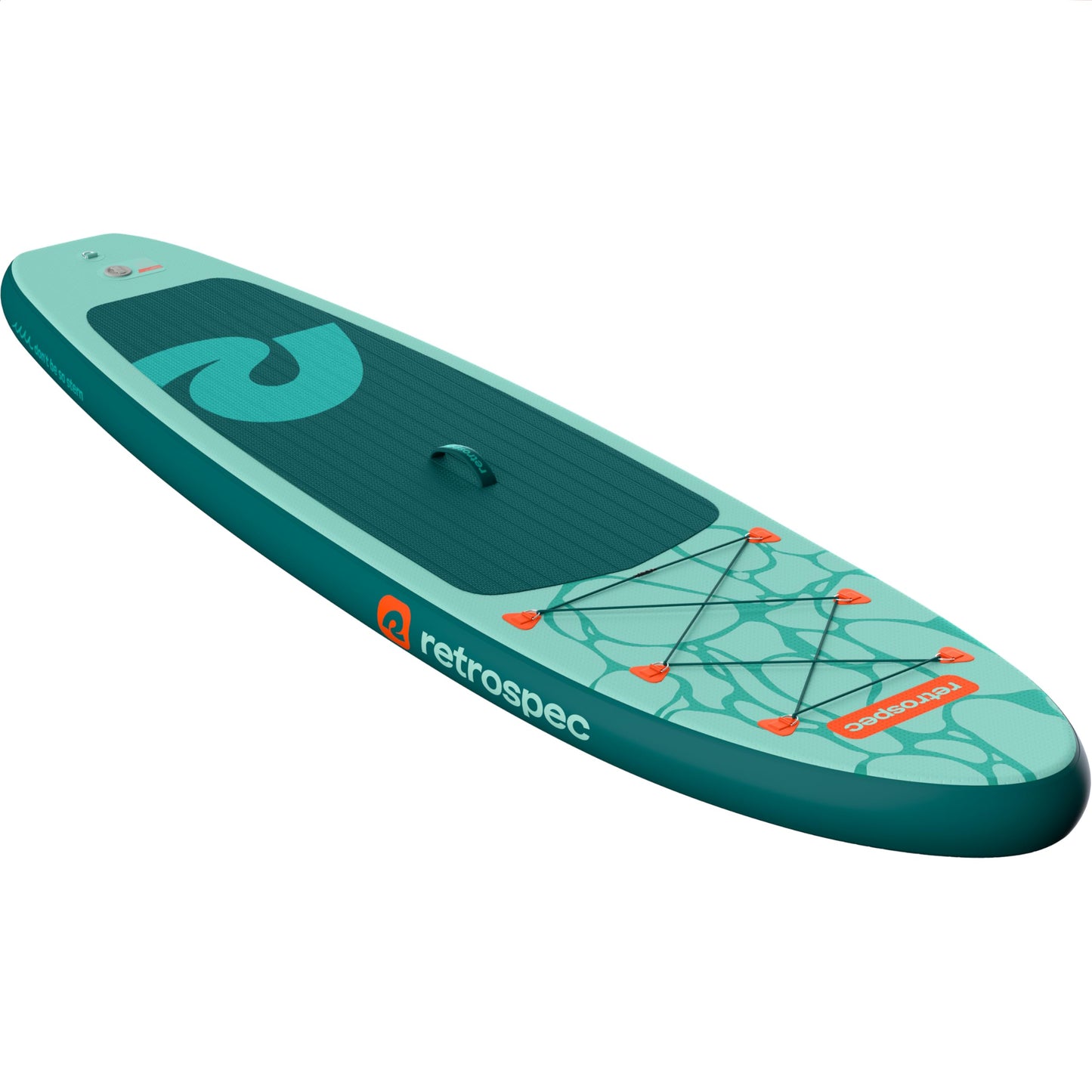 Retrospec Weekender Inflatable Stand Up Paddle Board Includes Paddle, Pump, Travel Bag and Accessories 10’6” Lightweight Inflatable SUP, Puncture Resistant Inflatable Paddle Board for Adults