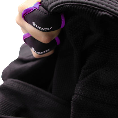 LIONTEK Single Finger Sleeve Pair - Sports Compression Finger Sleeve for BJJ, MMA, Basketball, Weight Lifting, and More (Medium)