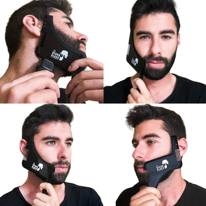 The BEARD BLACK Beard Shaping & Styling Tool with inbuilt Comb for Perfect line up & Edging, use with a Beard Trimmer or Razor to Style Your Beard & Facial Hair, Premium Quality Product (Black)