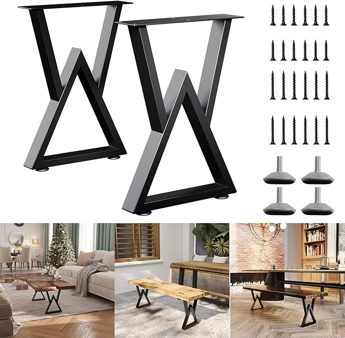 Metal Bench Legs 16 Inch Double Triangle Coffee Table Legs End Table Legs