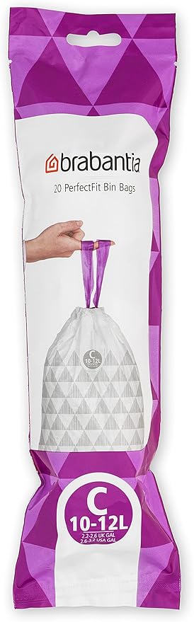 Brabantia PerfectFit Trash Bags Thick Plastic Trash Can Liners
