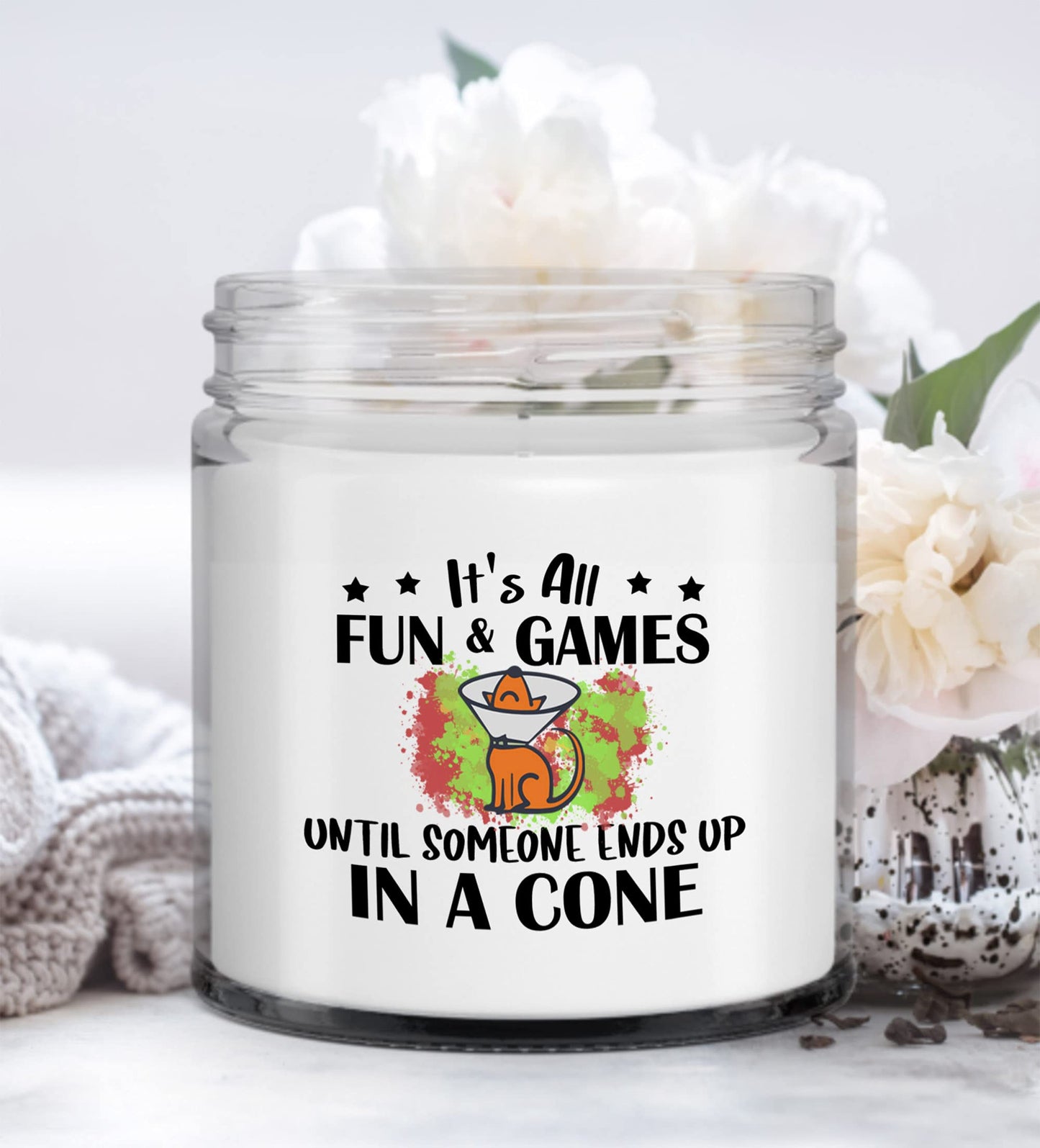 Veterinarian Candle It's All Fun and Games Veterinary Medicine Student Vanilla Scented Candle Gift for Vet Clinic Animals Hospital