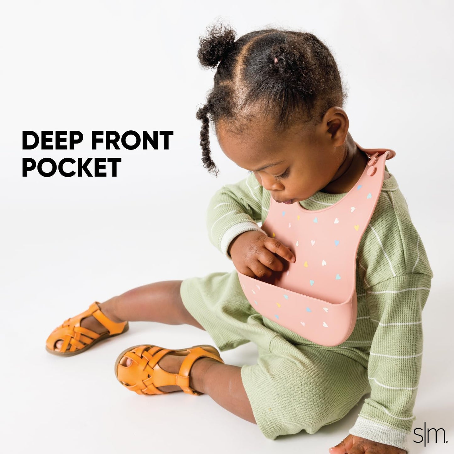 Simple Modern Silicone Bib for Babies, Toddlers | Lightweight and Durable Baby Bibs for Eating with Food Catcher Pocket | Soft Silicone with Adjustable Fit | Bennett Collection | Trains