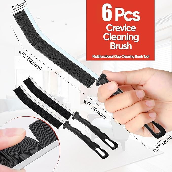 Crevice Cleaning Brush Set, Tight Spaces & More