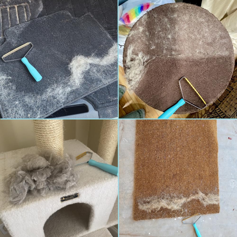 Uproot Cleaner Pro Pet Hair Removal Tool - Special Dog Hair Remover Multi Fabric Edge and Carpet Rake by Uproot Clean - Cat Fur Remover for Couch, Pet Towers, Rugs, Cat Mats and Trunks & Much More