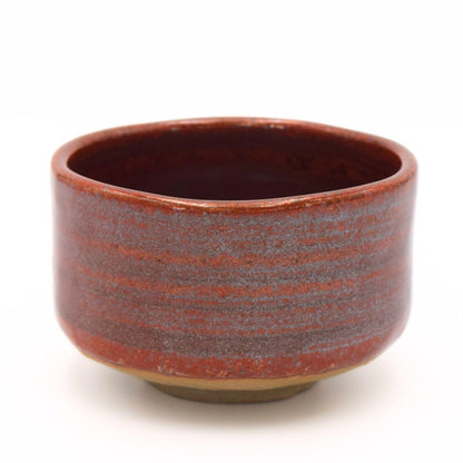 Product of Gifu Japan Ceramic Matcha Bowl, Handmade Chawan Japanese Green Tea Cup, Matcha Mixing Bowl, 400ml 13.6 oz, Brush Stroke Pattern, Red